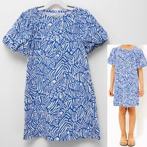 Lilly Pulitzer Girls Mini Rosen Dress Martinique Blue Zee Bebe Size Medium 6-7